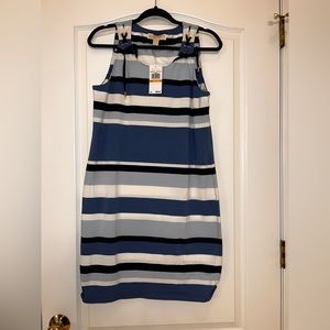 Michael Kors | Vintage Blue Striped Summer Dress  with ties SMALL NWT